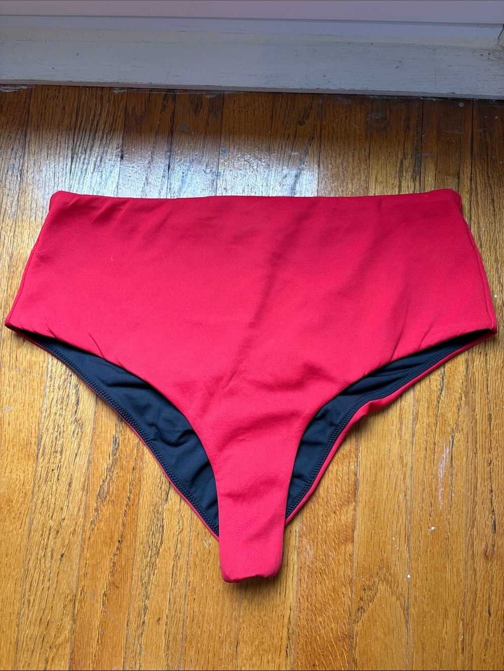 Kit and Ace - high Waist Women's Bikini Bottoms in Red